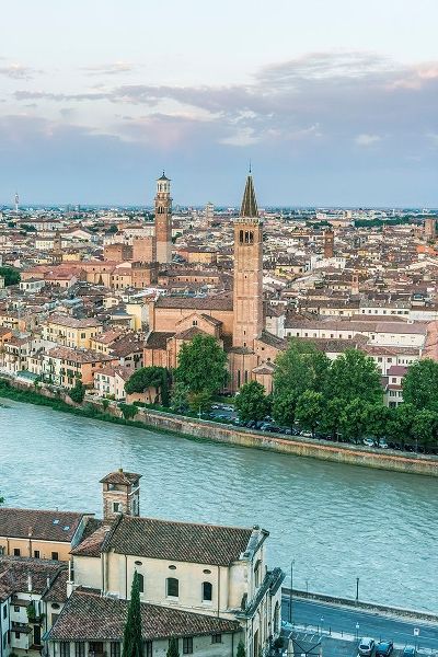 Italy-Verona Looking Down on the city from Castello San Pietro